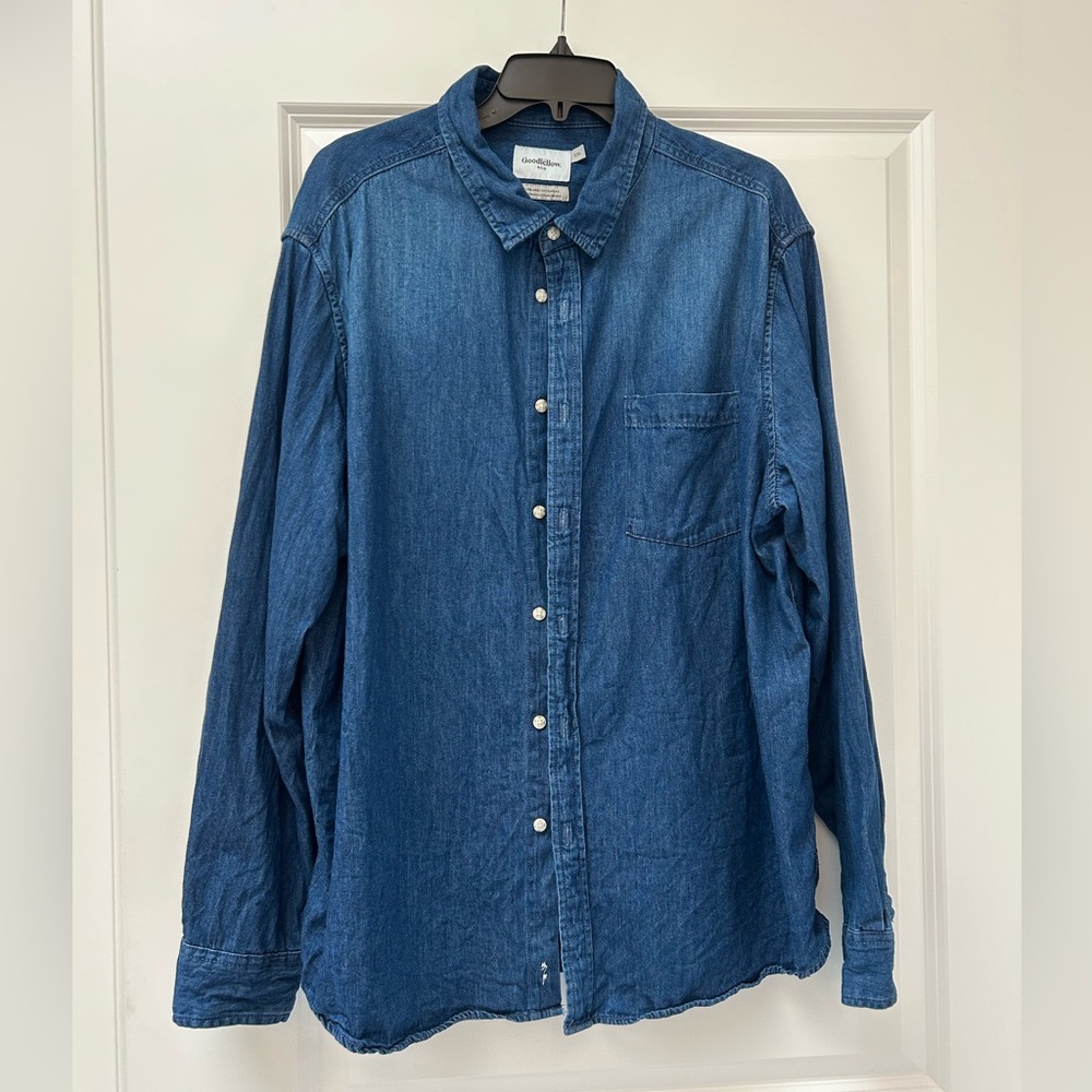 Goodfellow & Co Blue Button-Up Denim Shirt